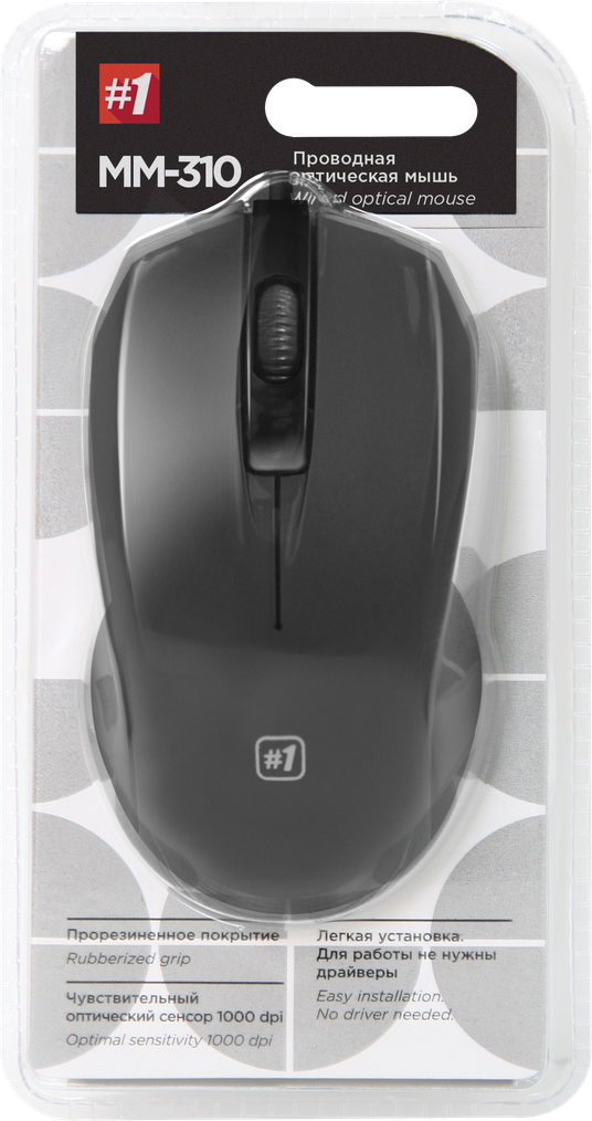 Миша Defender #1 MM-310 Black (52310)