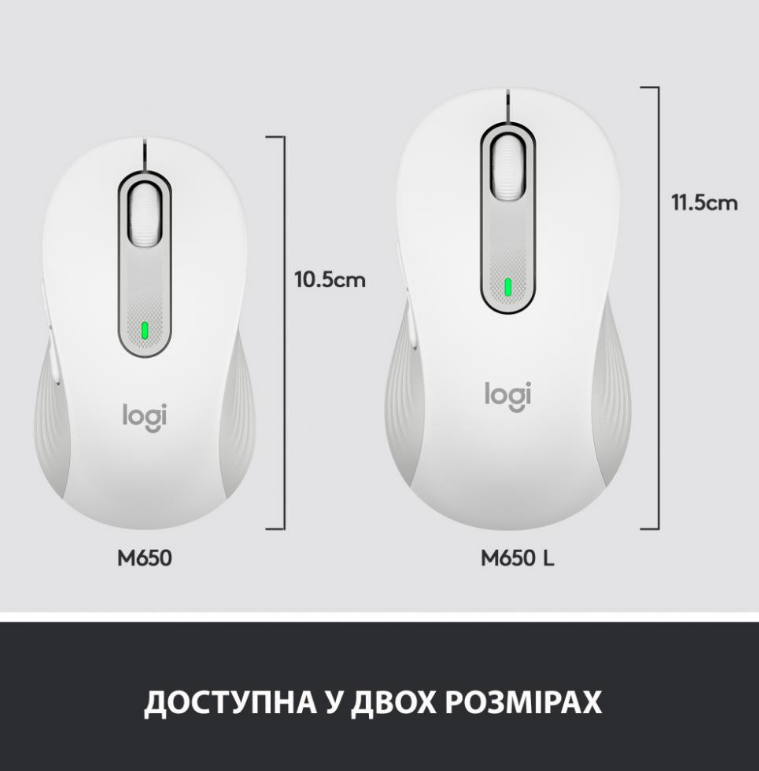 Миша комп'ютерна Logitech Signature M650 Wireless OFF White B2B (910-006275)