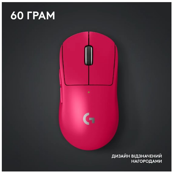 Миша Logitech G PRO X SUPERLIGHT 2 LIGHTSPEED Gaming, Magenta (910-006797)