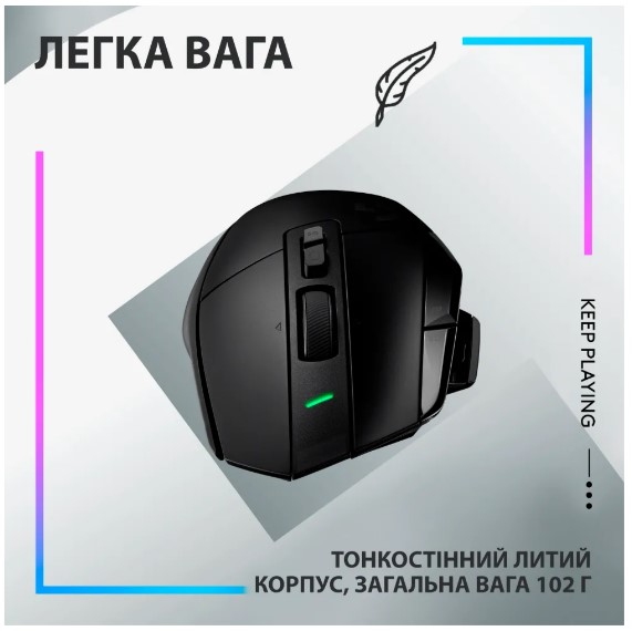 Миша Logitech G502 X LIGHTSPEED Black (910-006180)