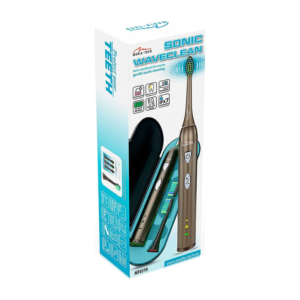 Електрична зубна щітка Media-Tech SONIC WAVECLEAN (MT6510)