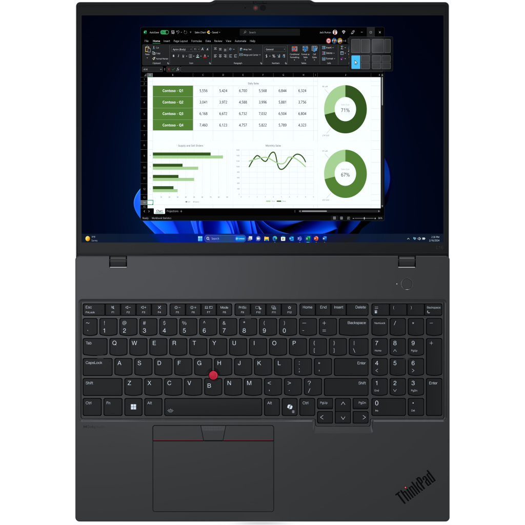 Ноутбук Lenovo ThinkPad L16 G1 (21L8S1RT00)