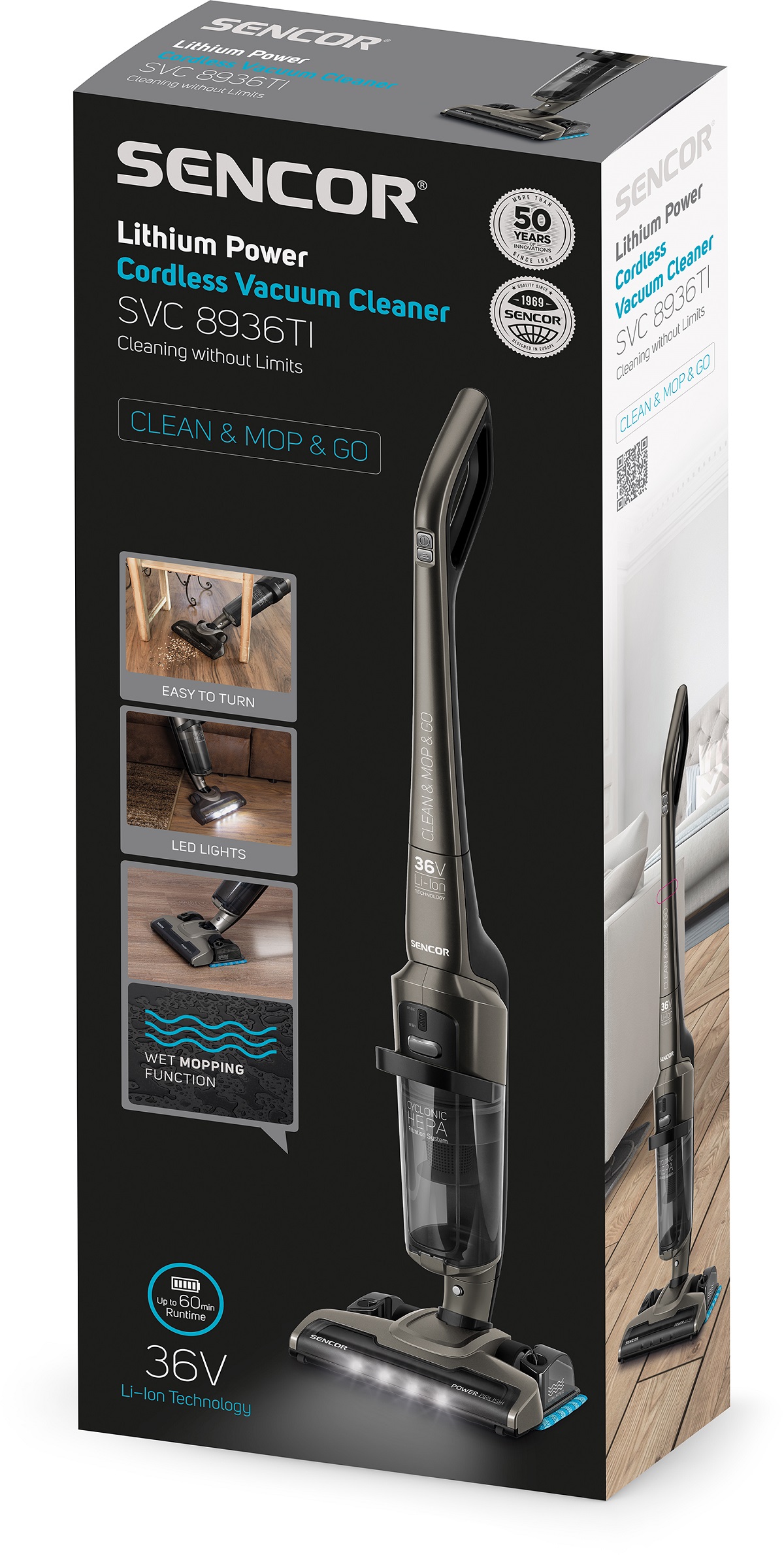 Акумуляторний пилосос Sencor SVC 8936TI