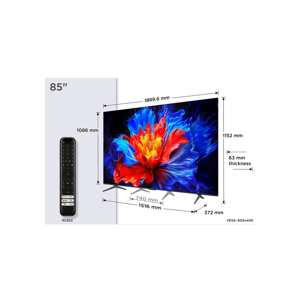 Телевізор TCL 85P8K