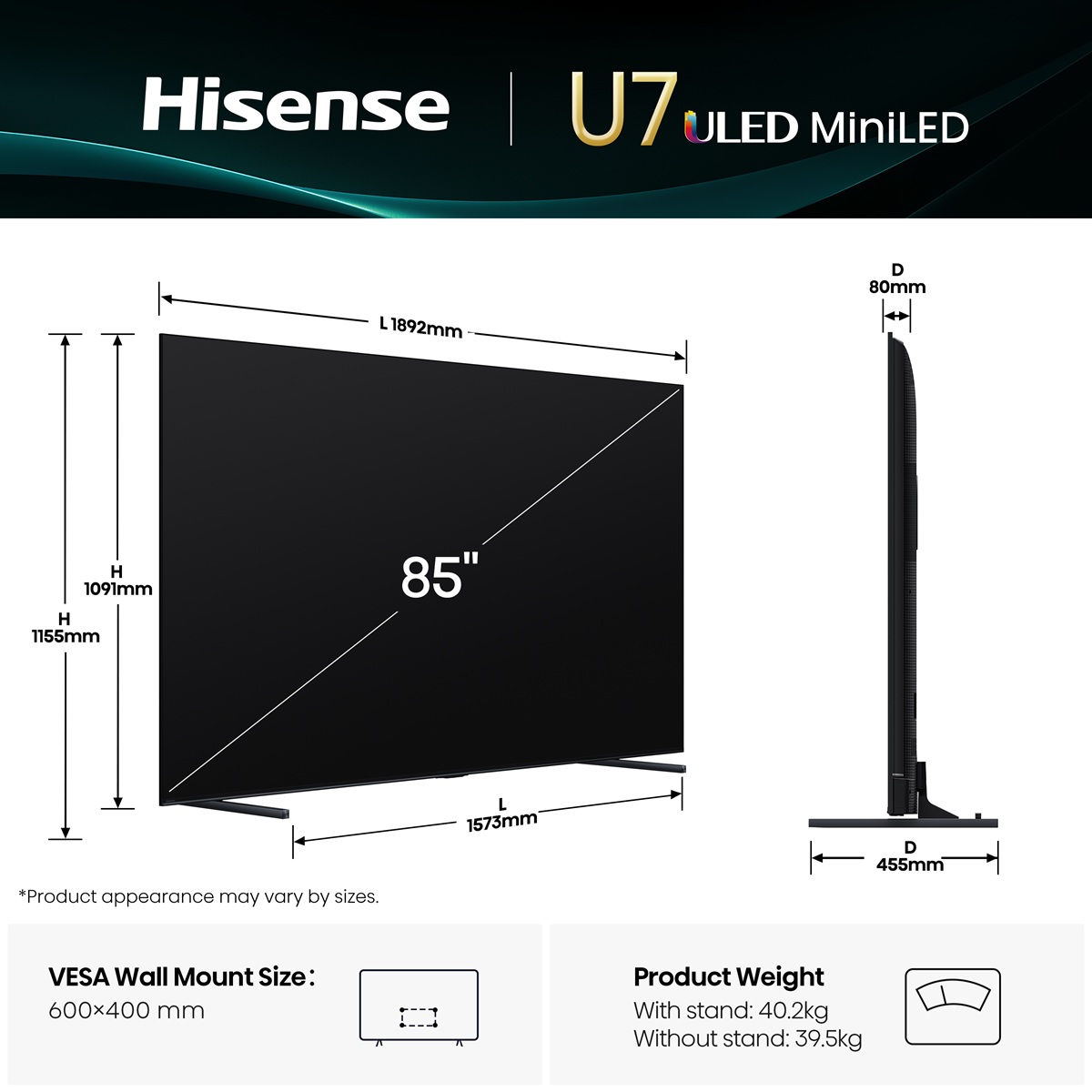 LED-телевізор Hisense 85U7Q 