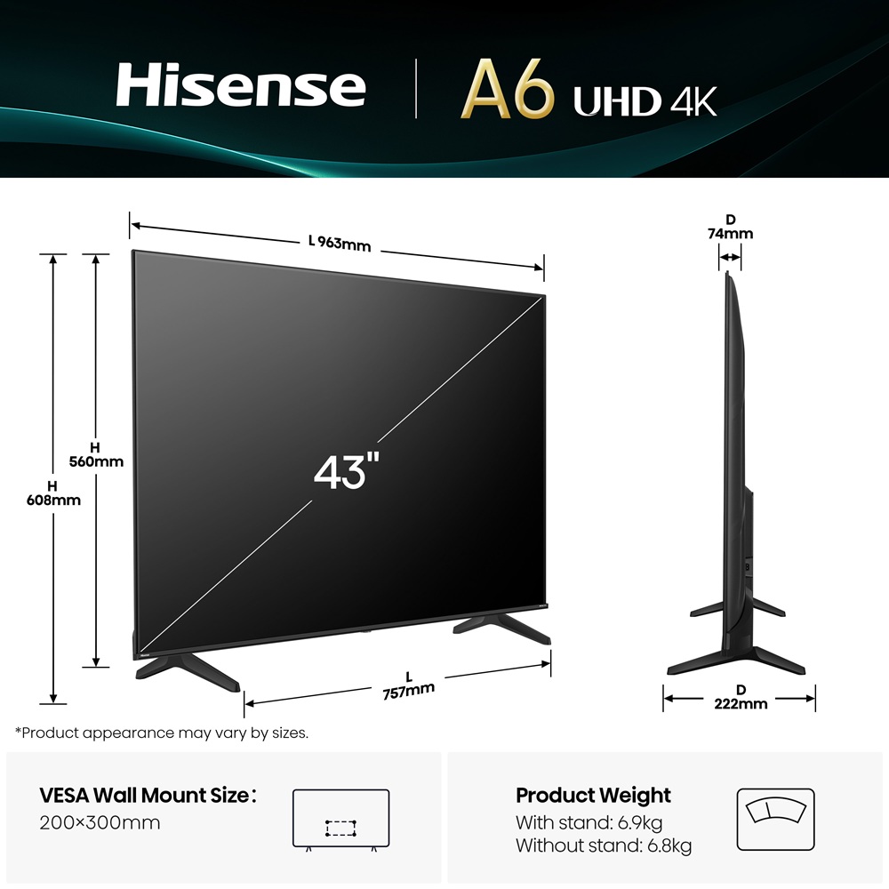 LED-телевізор Hisense 43A6Q 
