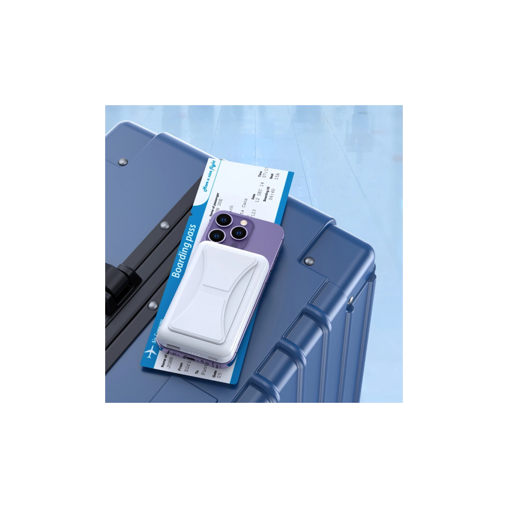 Батарея універсальна Choetech Magnetic Wireless 10000mAh 20W, PD,QC/3.0, USB-A, USB-C, White (B663-ACWH)