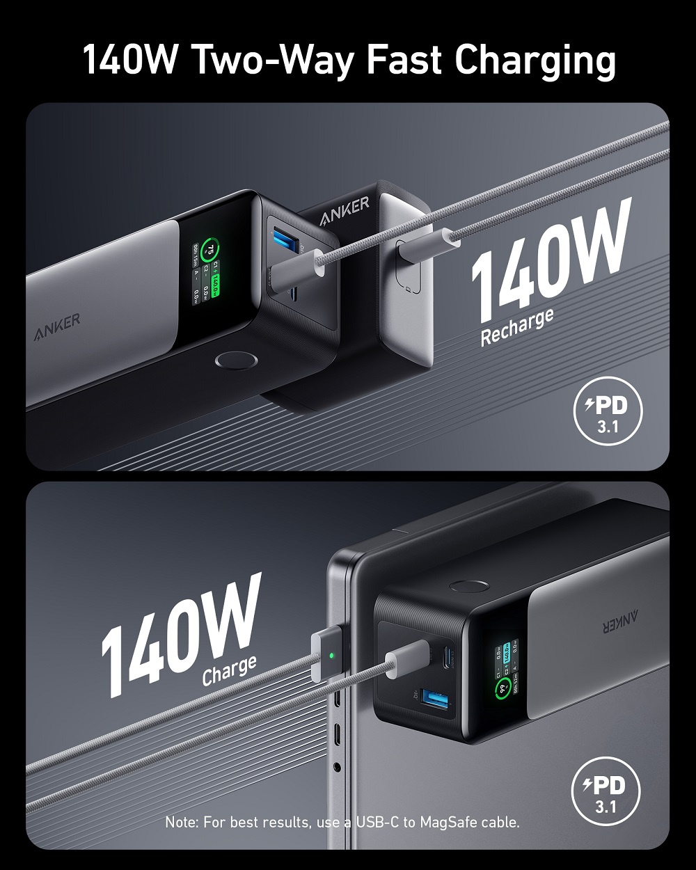 Портативний зарядний пристрій Anker PowerCore 737 GaNPrime 24000 mAh Black