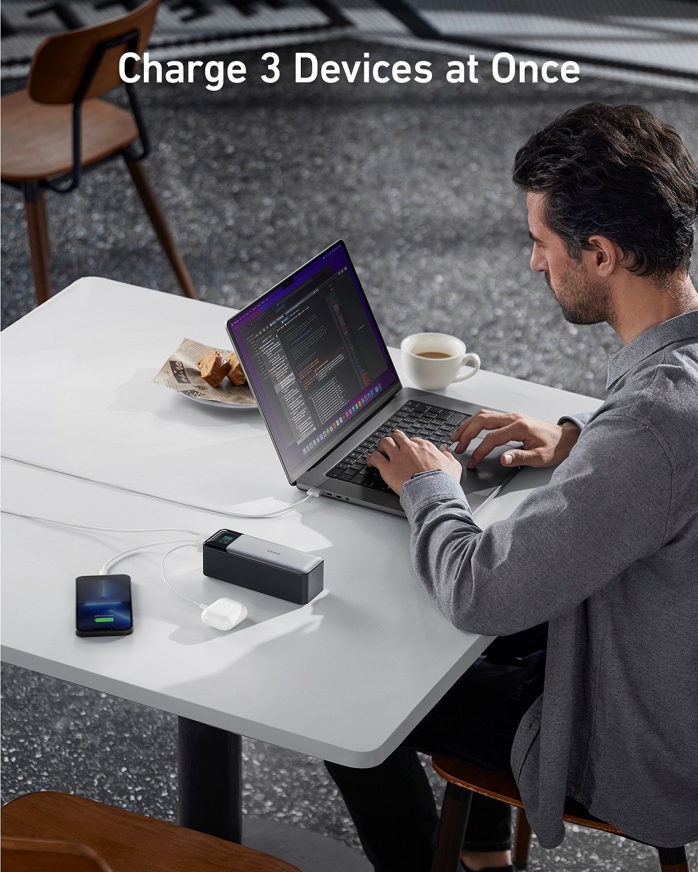Портативний зарядний пристрій Anker PowerCore 737 GaNPrime 24000 mAh Black