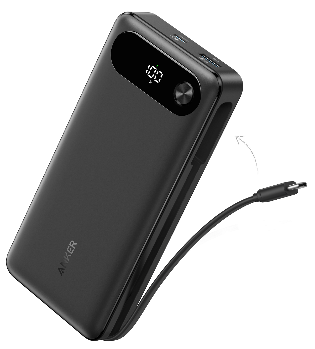 Портативний зарядний пристрій Anker PowerCore - 20000 mAh 87W PD Built-In USB-C Cable Black
