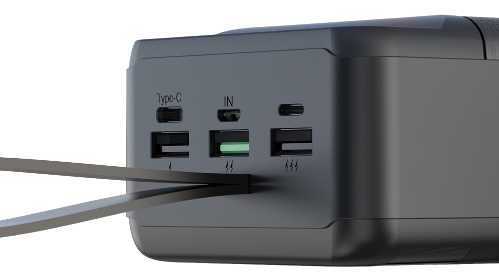 Портативний зарядний пристрій XO PR158 - 50000 mAh 3-Input PD20W + QC22.5W with light Black