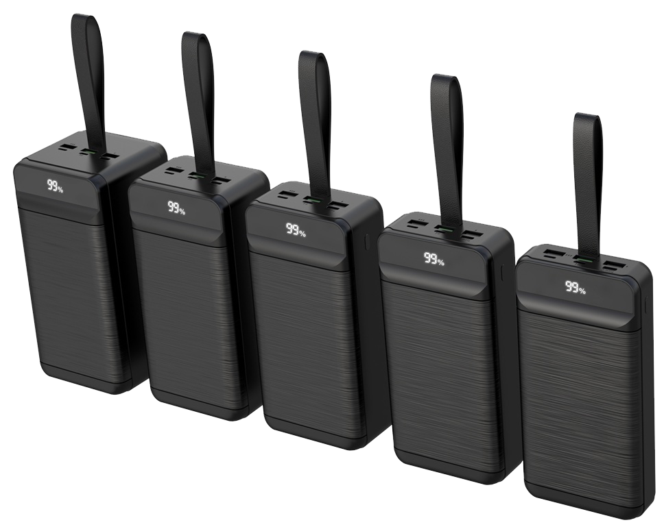 Портативний зарядний пристрій XO PR158 - 50000 mAh 3-Input PD20W + QC22.5W with light Black