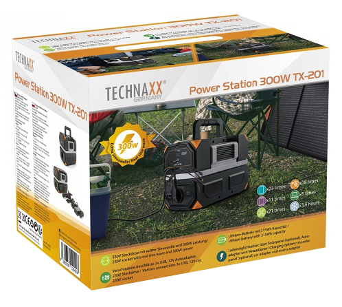 Портативна зарядна станція Technaxx 300W Powerstation TX-201
