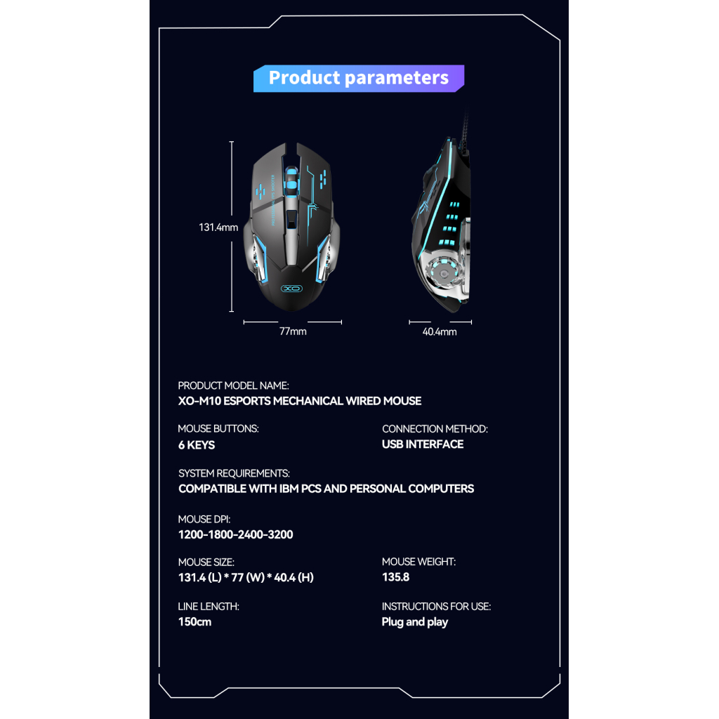 Мишка XO M10 Wireless Black/Silver (M10 Black+Silver)