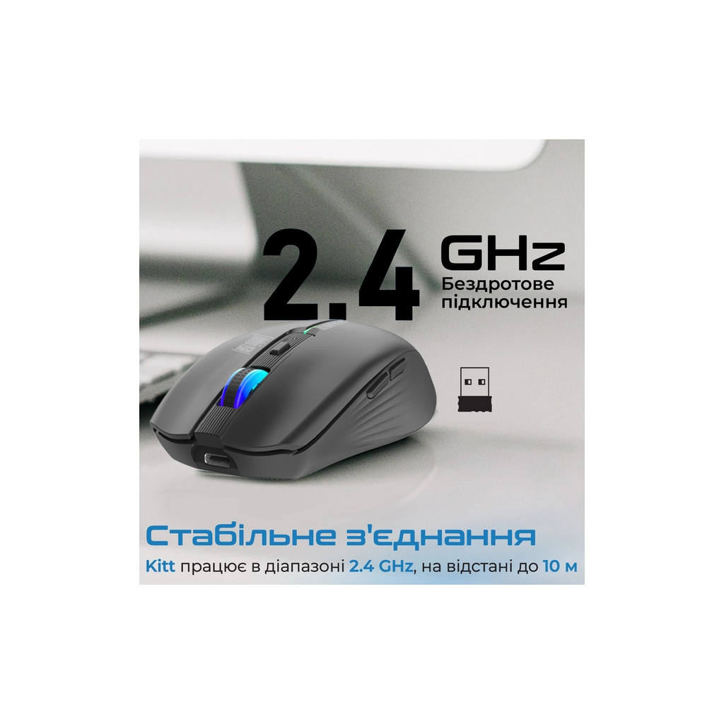 Мишка Promate Kitt Wireless Black (kitt.black)
