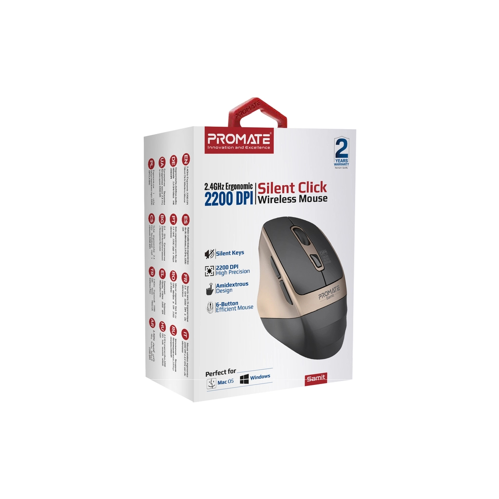 Мишка Promate Samit Wireless Gold (samit.gold)