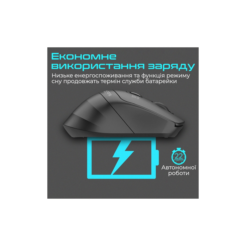 Мишка Promate Samit Wireless Black (samit.black)