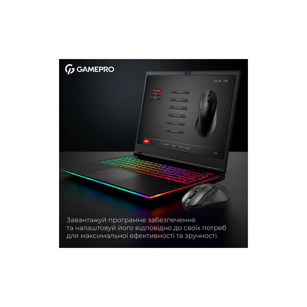 Мишка GamePro Asgard Surt Wireless/Bluetooth/USB Black (GM017B)