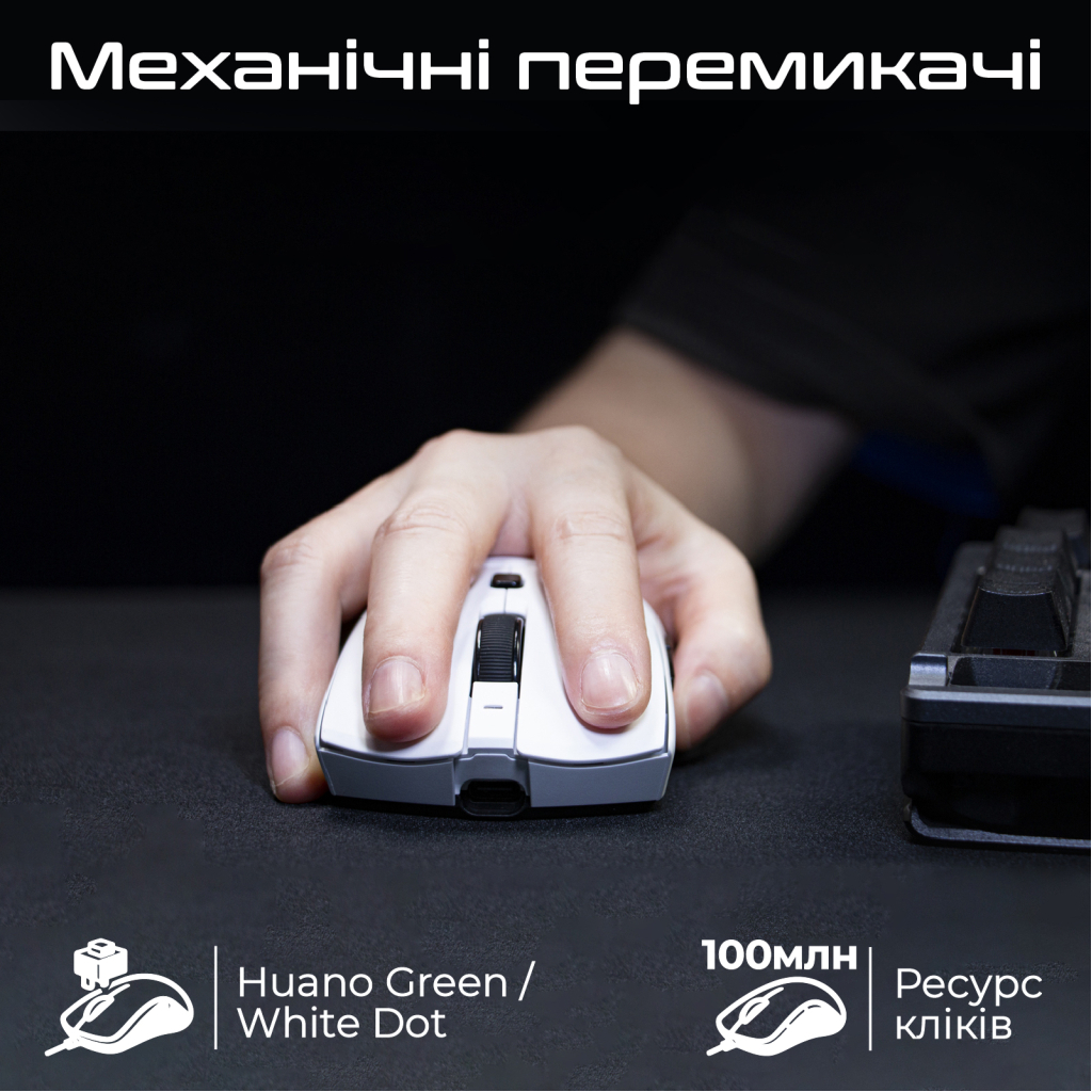 Мишка RAWM SA-MH01Pro Wireless/Bluetooth White (SA-MH01PRO.white)