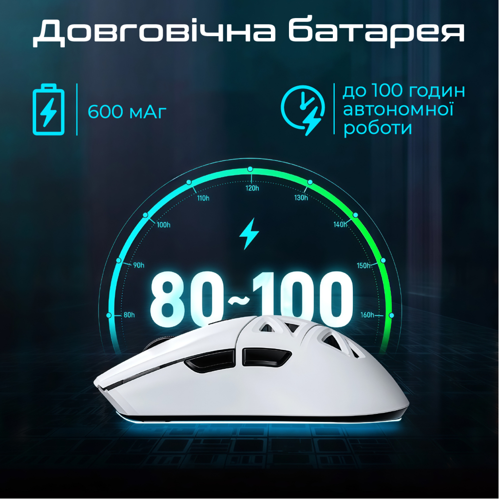 Мишка RAWM SA-SL01C Wireless/Bluetooth White (SA-SL01C.white)