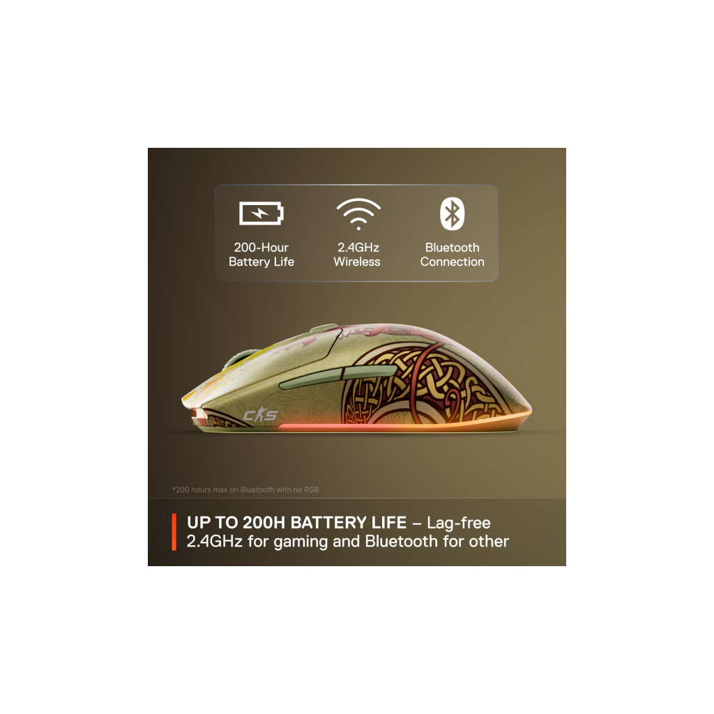 Мишка SteelSeries CS2 Dragon Lore Edition RGB Wireless/Bluetooth (62614)