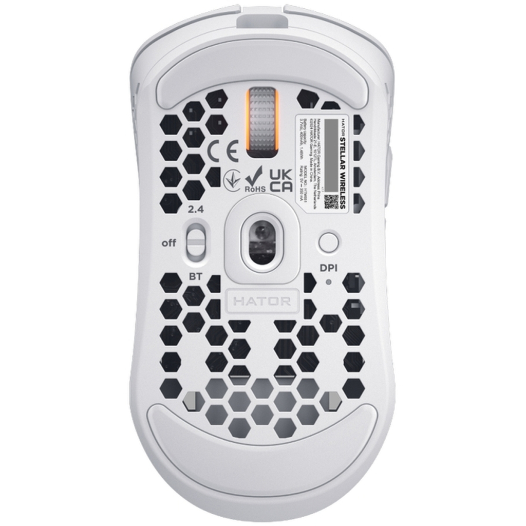Мишка Hator Stellar Wireless/Bluetooth/USB White (HTM651)