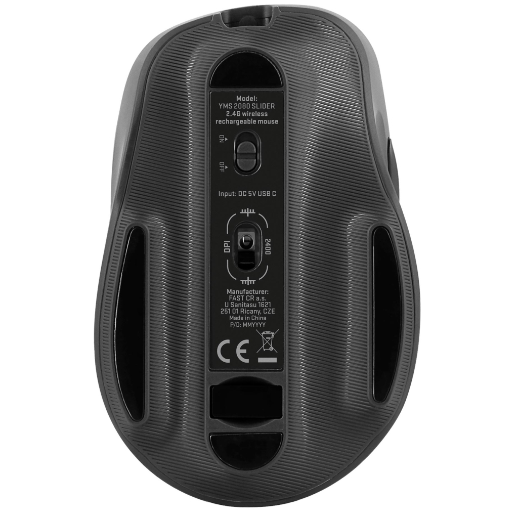 Мишка YENKEE YMS 2080GY Slider Wireless Black (45019322)