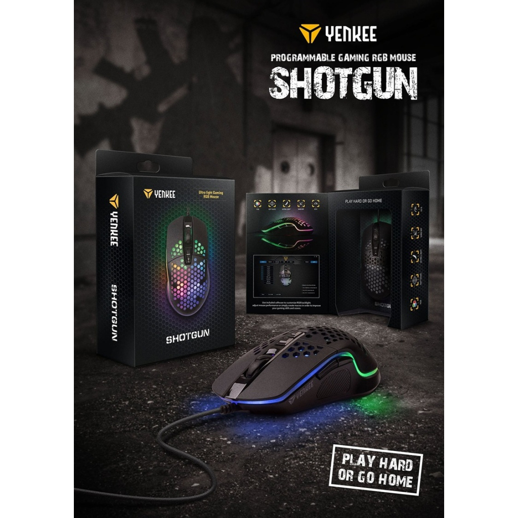 Мишка YENKEE YMS 3030BK Shotgun USB Black (45015501)