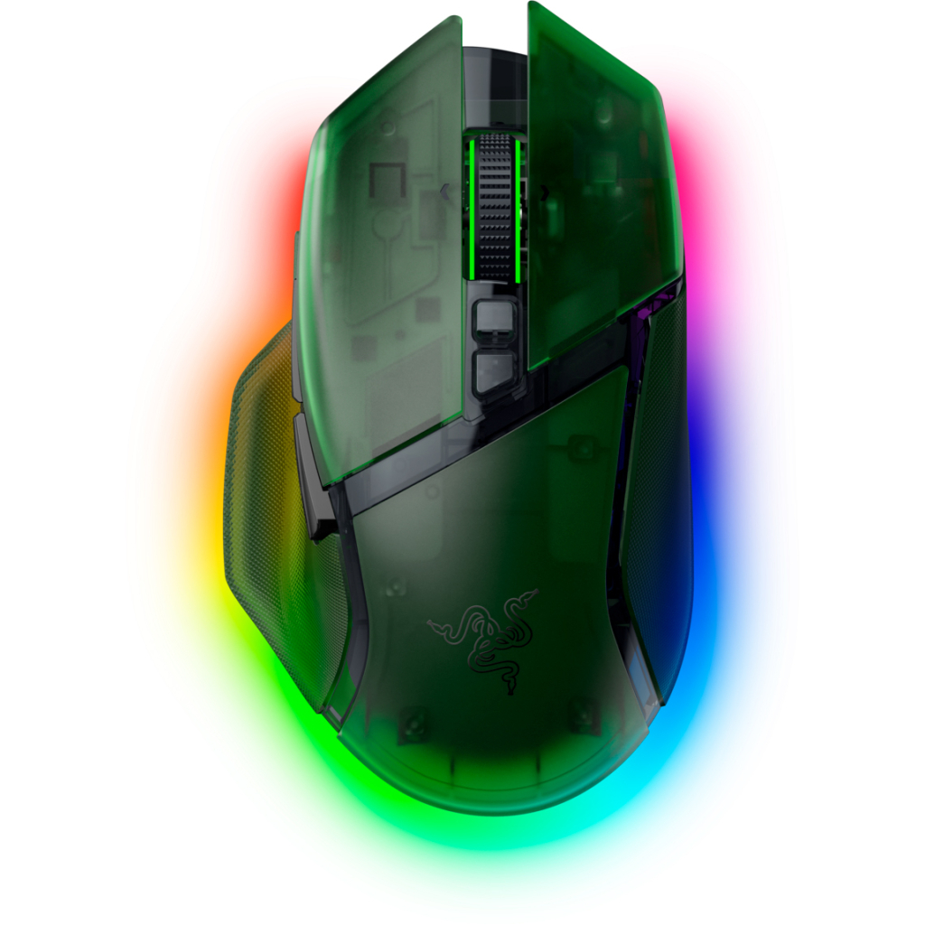 Мишка Razer Basilisk V3 Pro 35K Wireless/Bluetooth/USB Phantom Green (RZ01-05240300-R3G1)