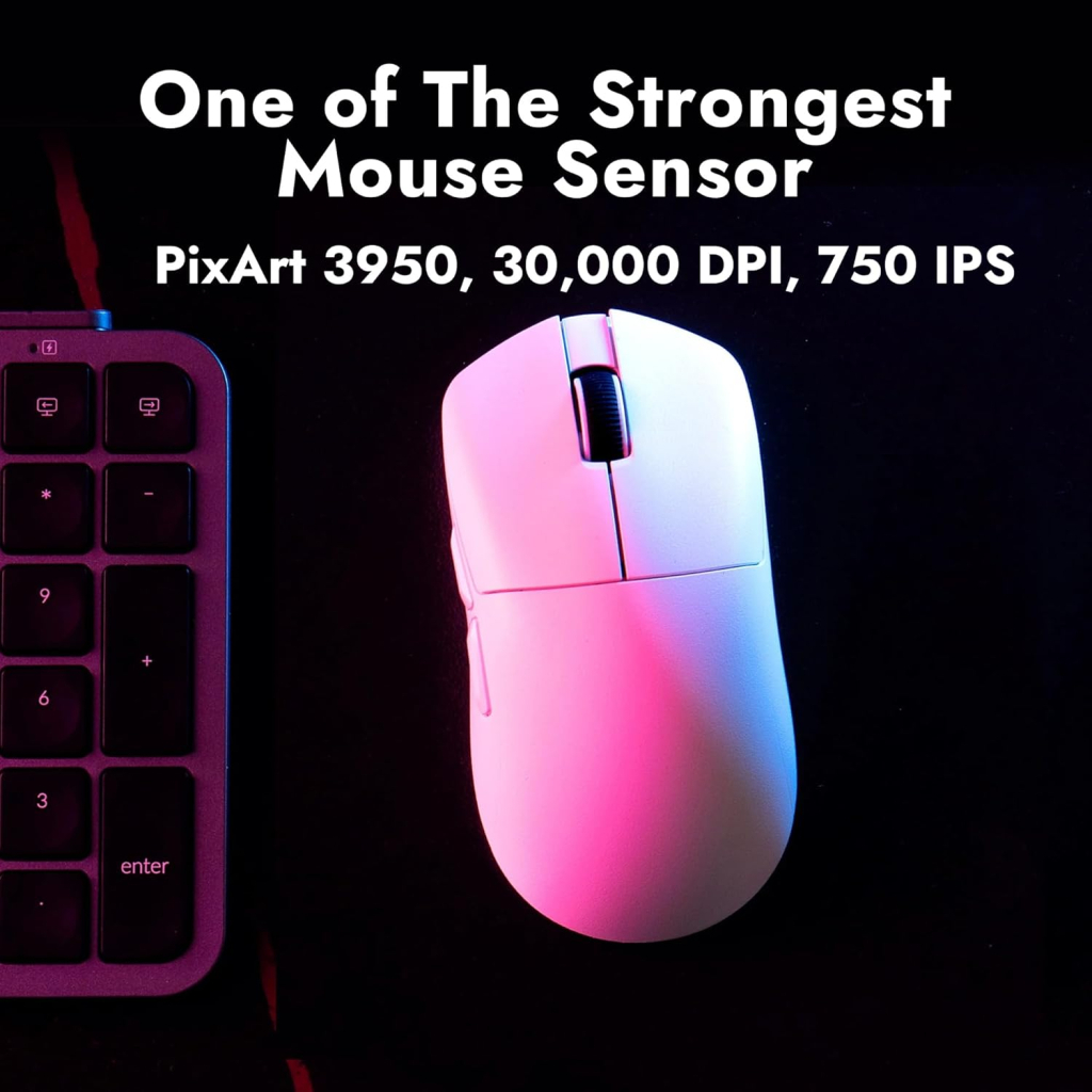 Мишка Lemokey G1 USB-A/USB-C/Wireless 8K White (G1-A2)