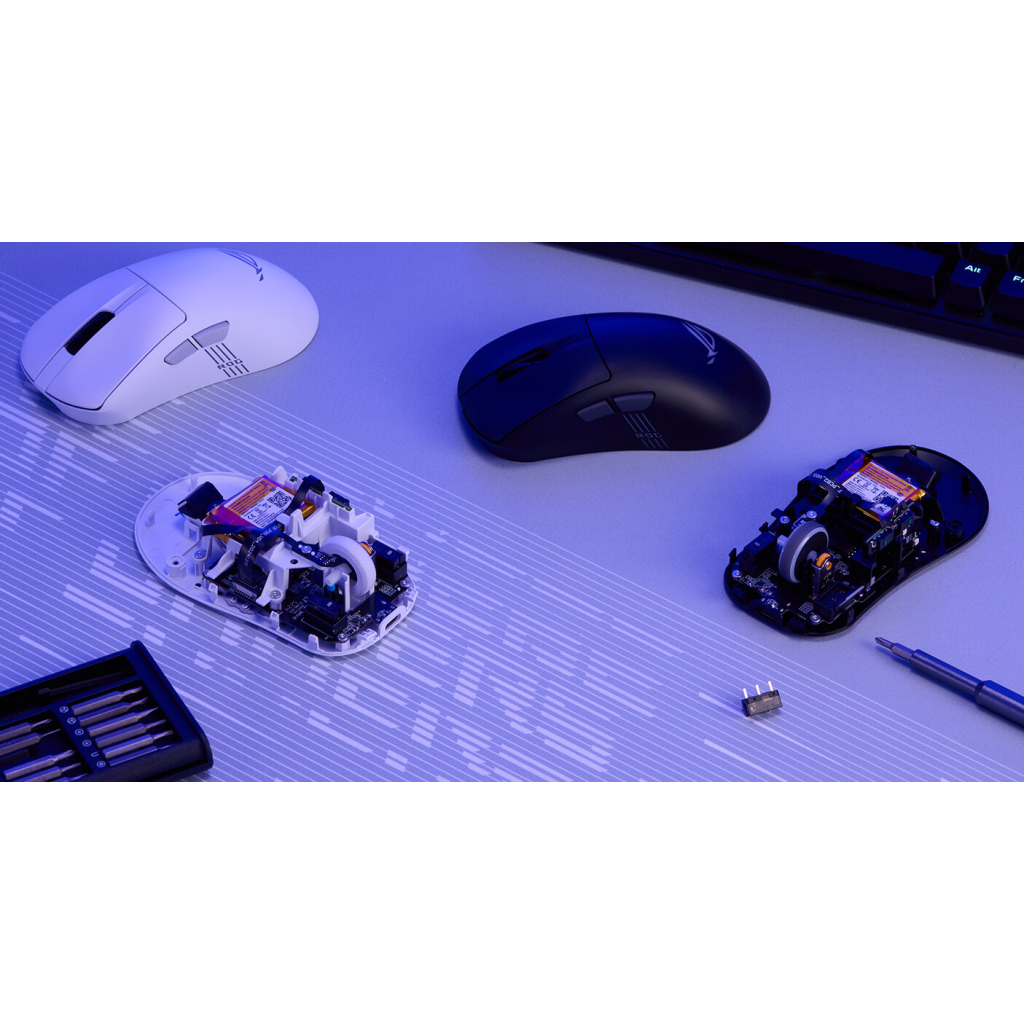 Мишка ASUS ROG Keris II Origin Wireless/Bluetooth/USB White (90MP04A0-BMUA10)