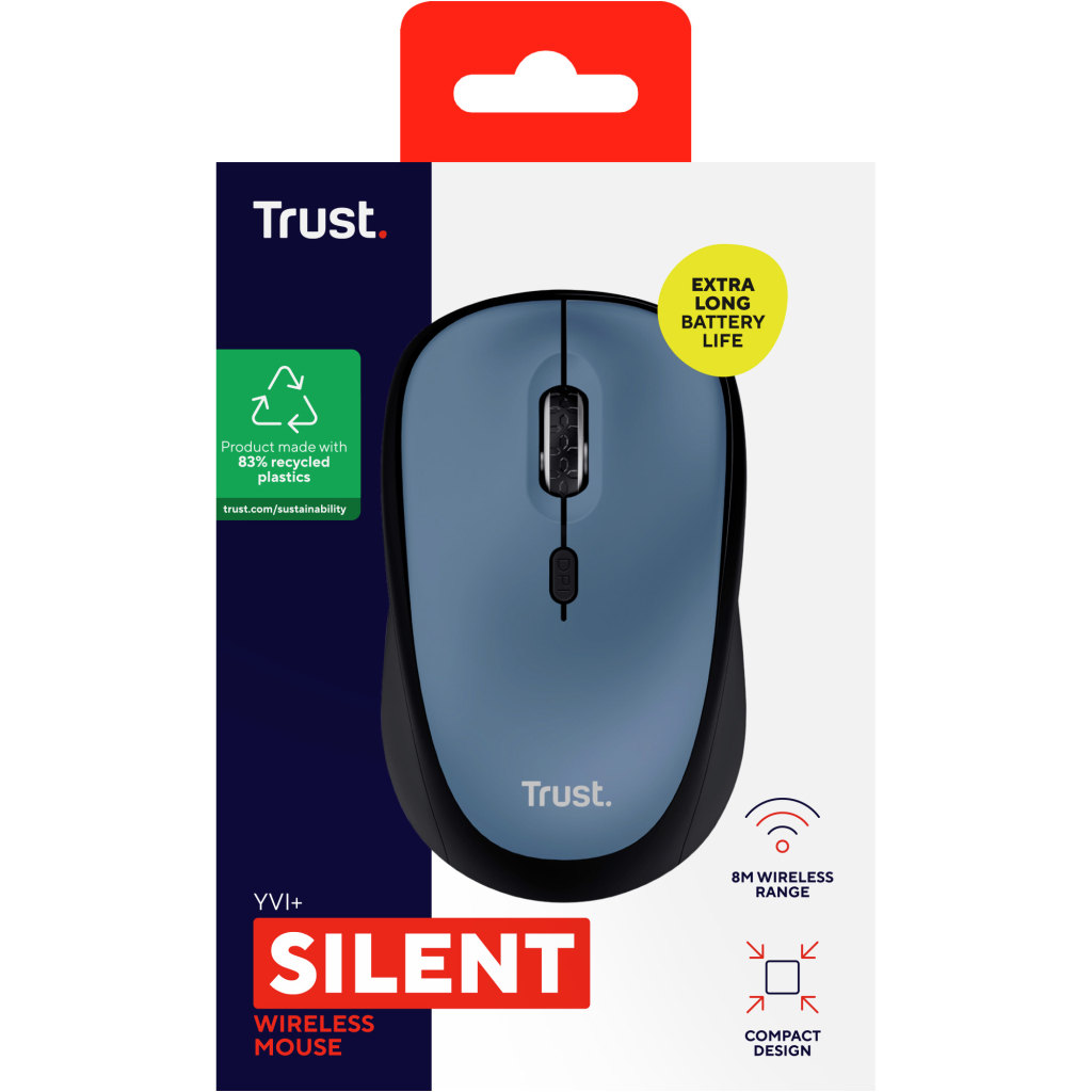 Мишка Trust Yvi+ Silent Wireless/Bluetooth Dark Blue (25514)