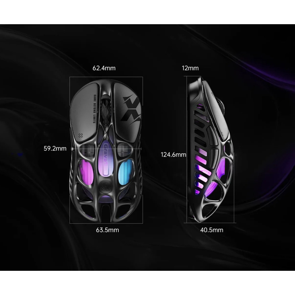 Мишка GravaStar Mercury X Wireless/Bluetooth/USB Black (GSX_BLK)