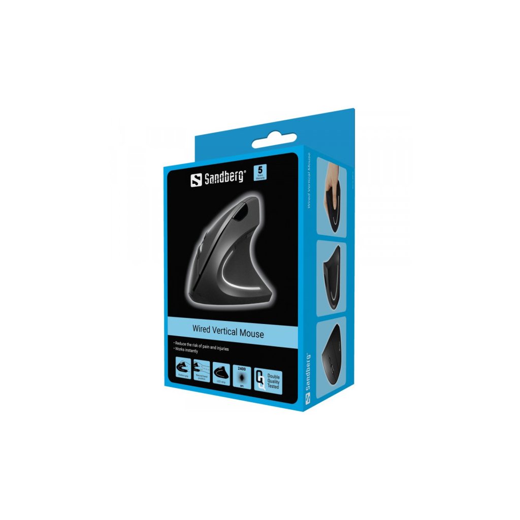 Мишка Sandberg Vertical Mouse Pro USB Black (630-14)