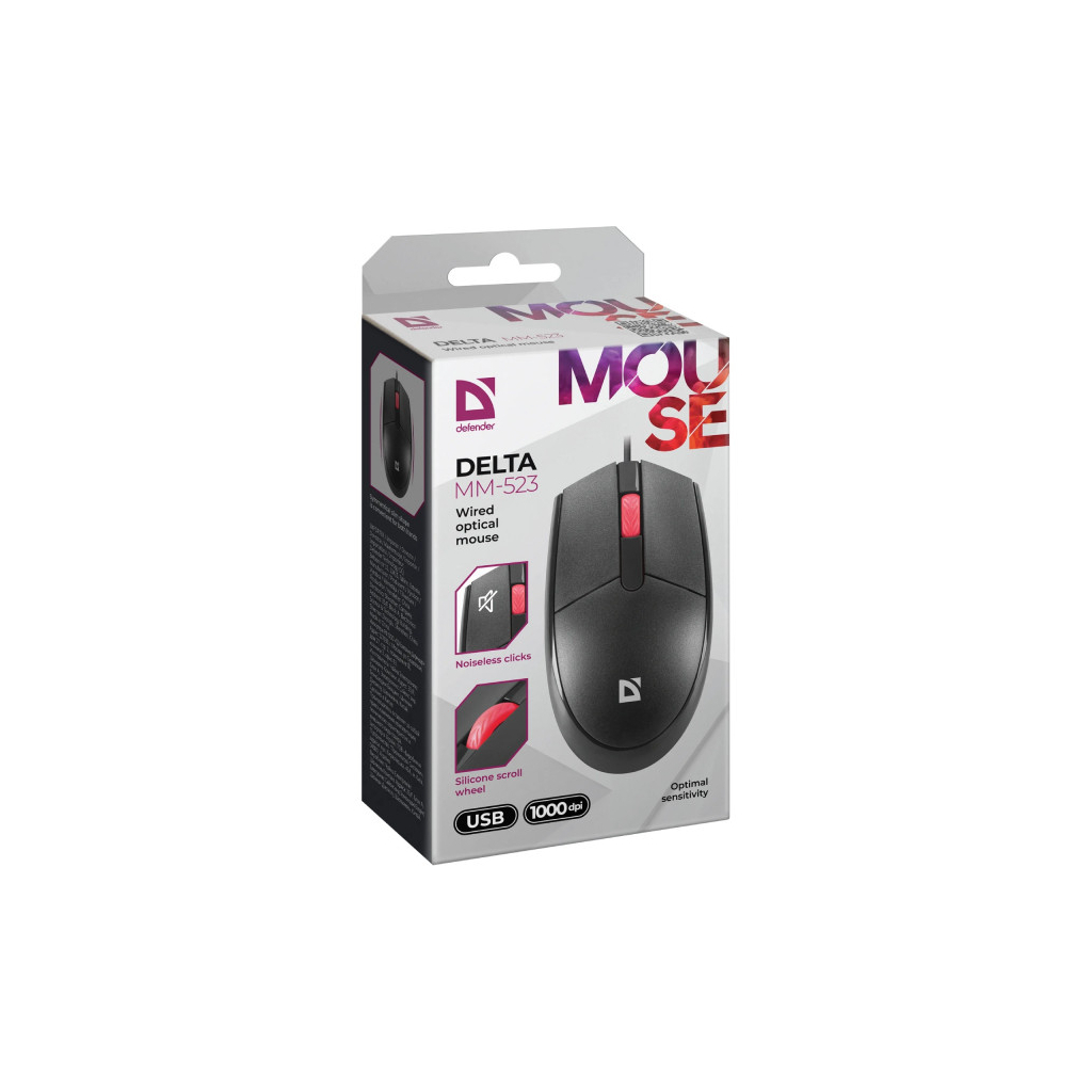 Мишка Defender Delta MM-523 USB Black (52523)