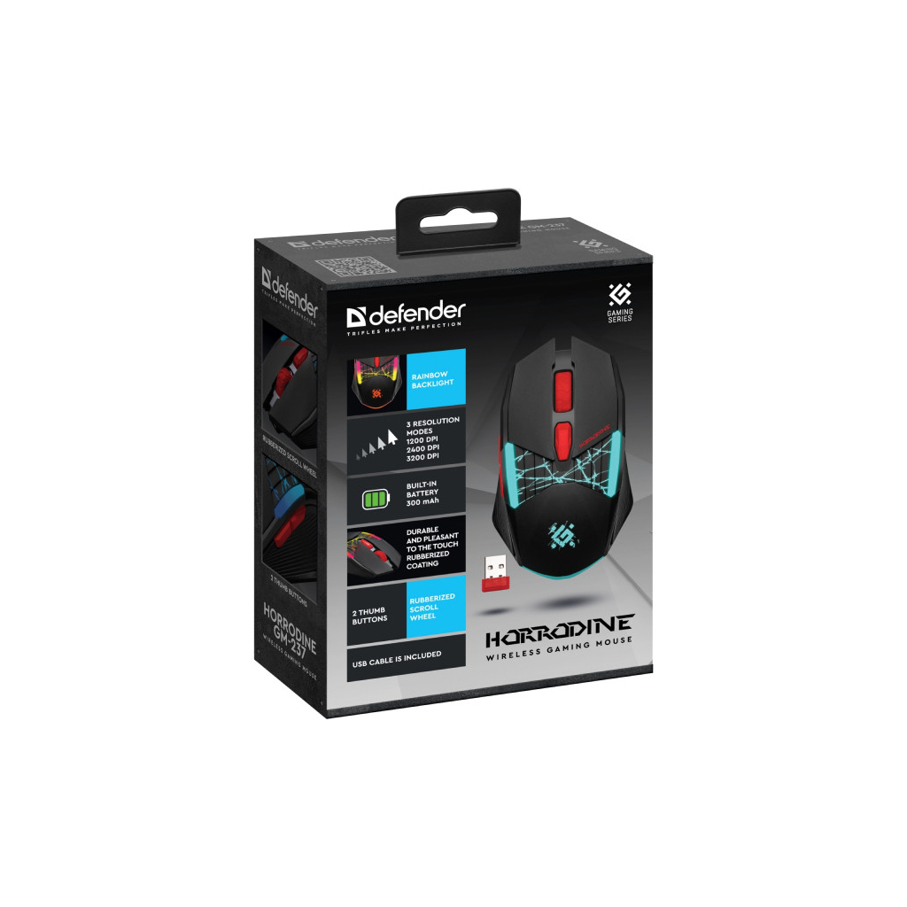 Мишка Defender Horrodine GM-237 LED Wireless Black (52237)