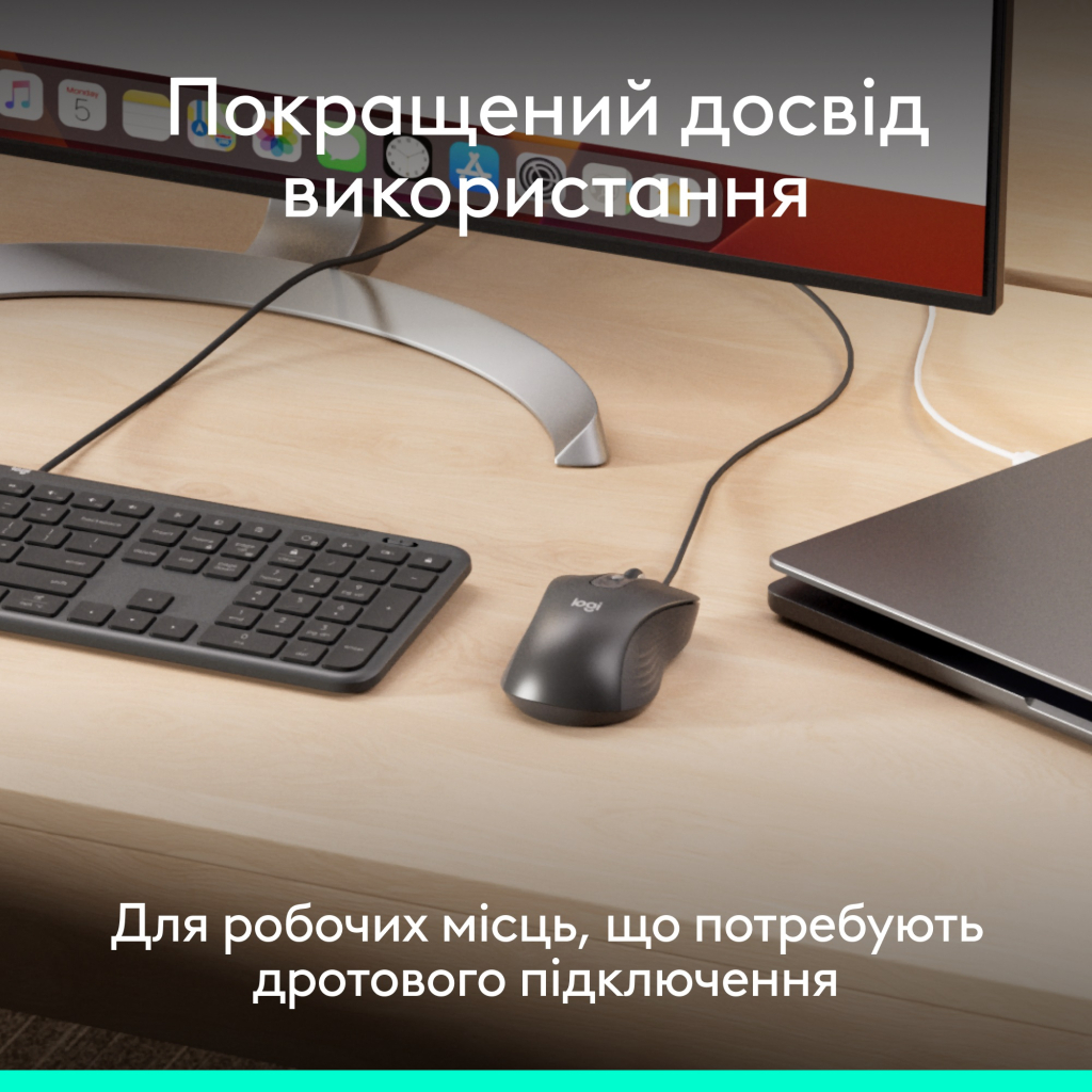 Мишка Logitech Signature M520 for Business USB-C Graphite (910-007511)