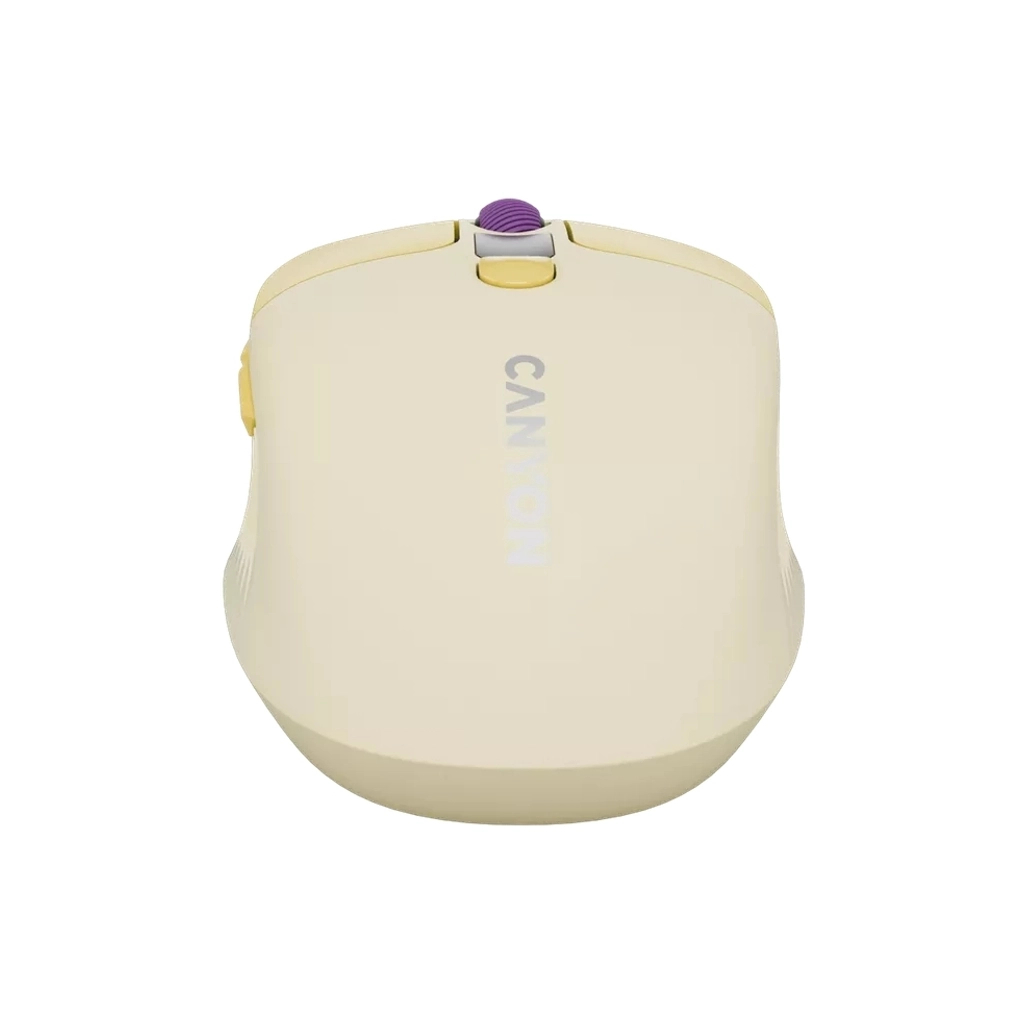Мишка Canyon MW-26 LCD Silent Wireless/Bluetooth Yellow (CNS-CMSW26Y)