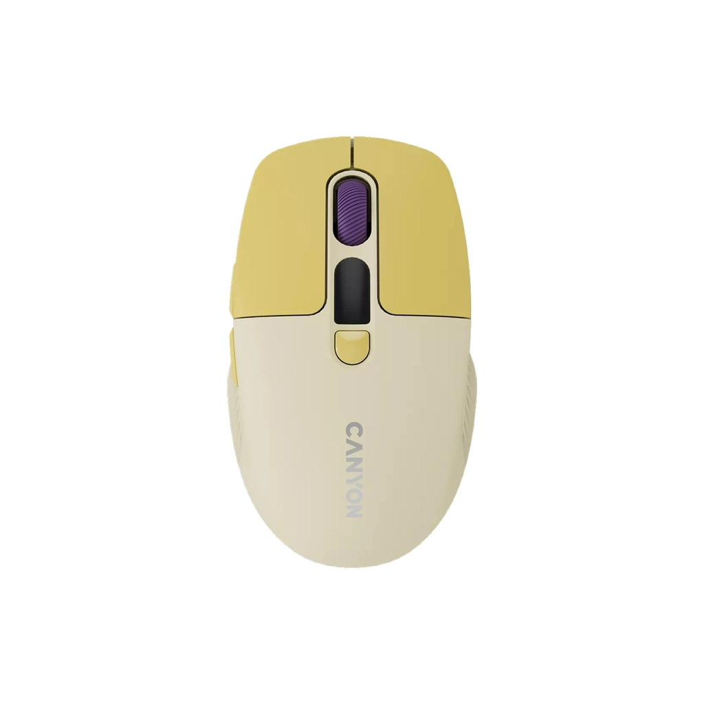 Мишка Canyon MW-26 LCD Silent Wireless/Bluetooth Yellow (CNS-CMSW26Y)