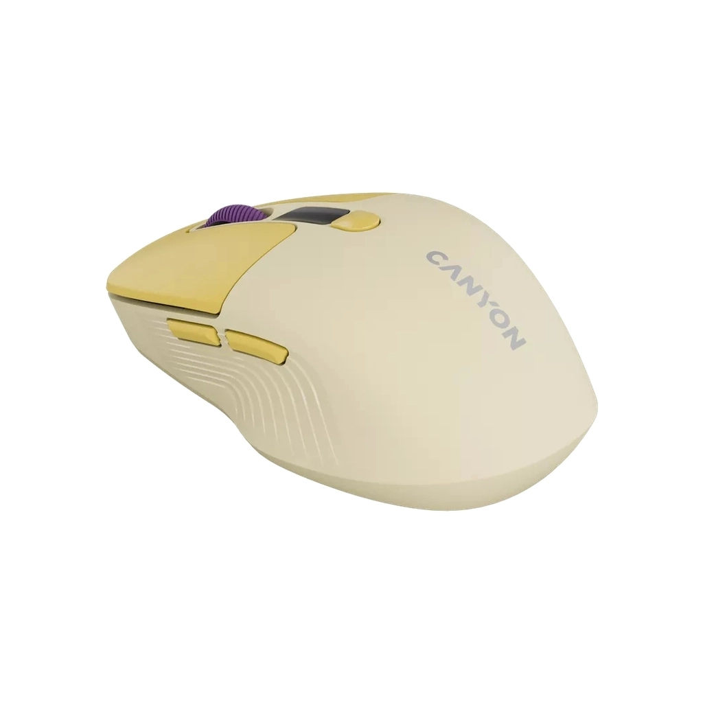 Мишка Canyon MW-26 LCD Silent Wireless/Bluetooth Yellow (CNS-CMSW26Y)
