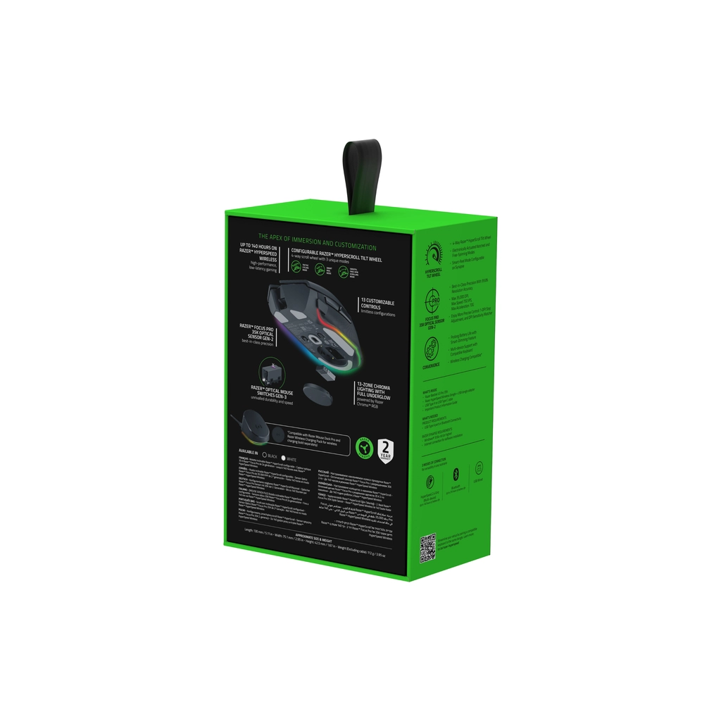 Мишка Razer Basilisk V3 Pro 35K Wireless/Bluetooth Black (RZ01-05240100-R3G1)