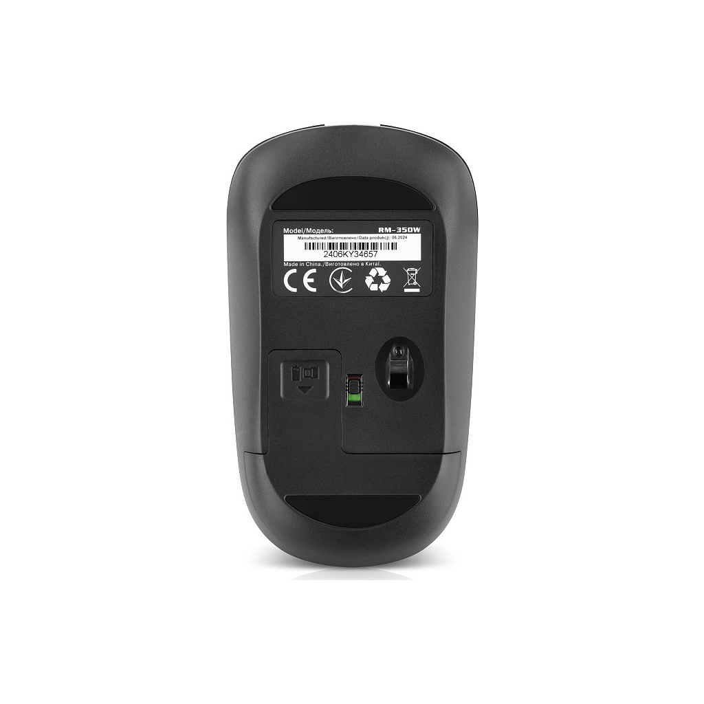 Мишка REAL-EL RM-350W Wireless Black/Gray (EL123200043)