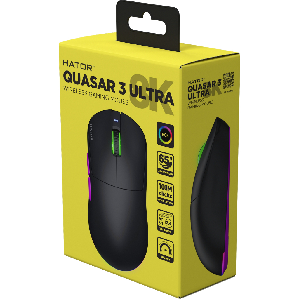 Мишка Hator Quasar 3 Ultra 8K Wireless Black (HTM770)