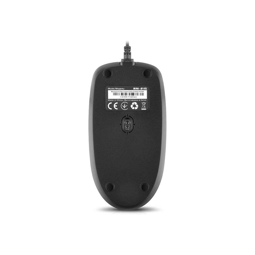 Мишка REAL-EL RM-215 USB Black/Gray (EL123200037)