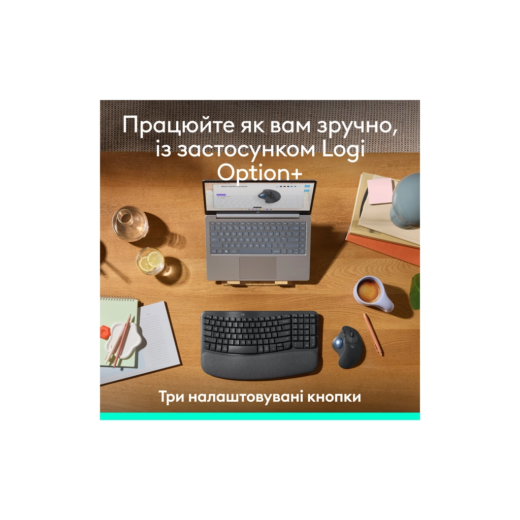 Мишка Logitech Ergo M575S Wireless Trackball Graphite (910-007029)