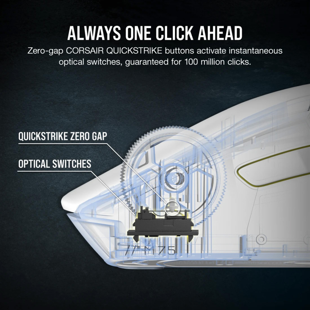 Мишка Corsair M75 RGB Wireless White (CH-931D011-EU)