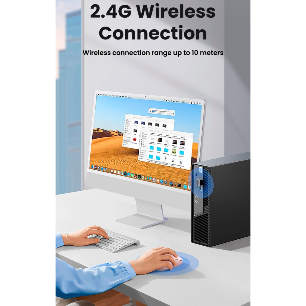 Мишка Ugreen MU105 Wireless Pink (90686)