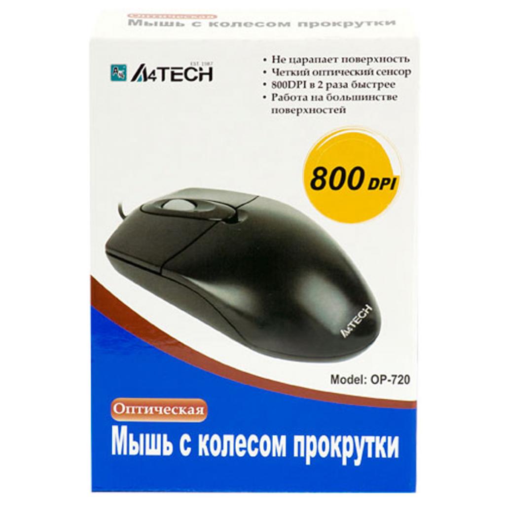 Мишка A4Tech OP-720 Black-PS/2 (4711421699914)