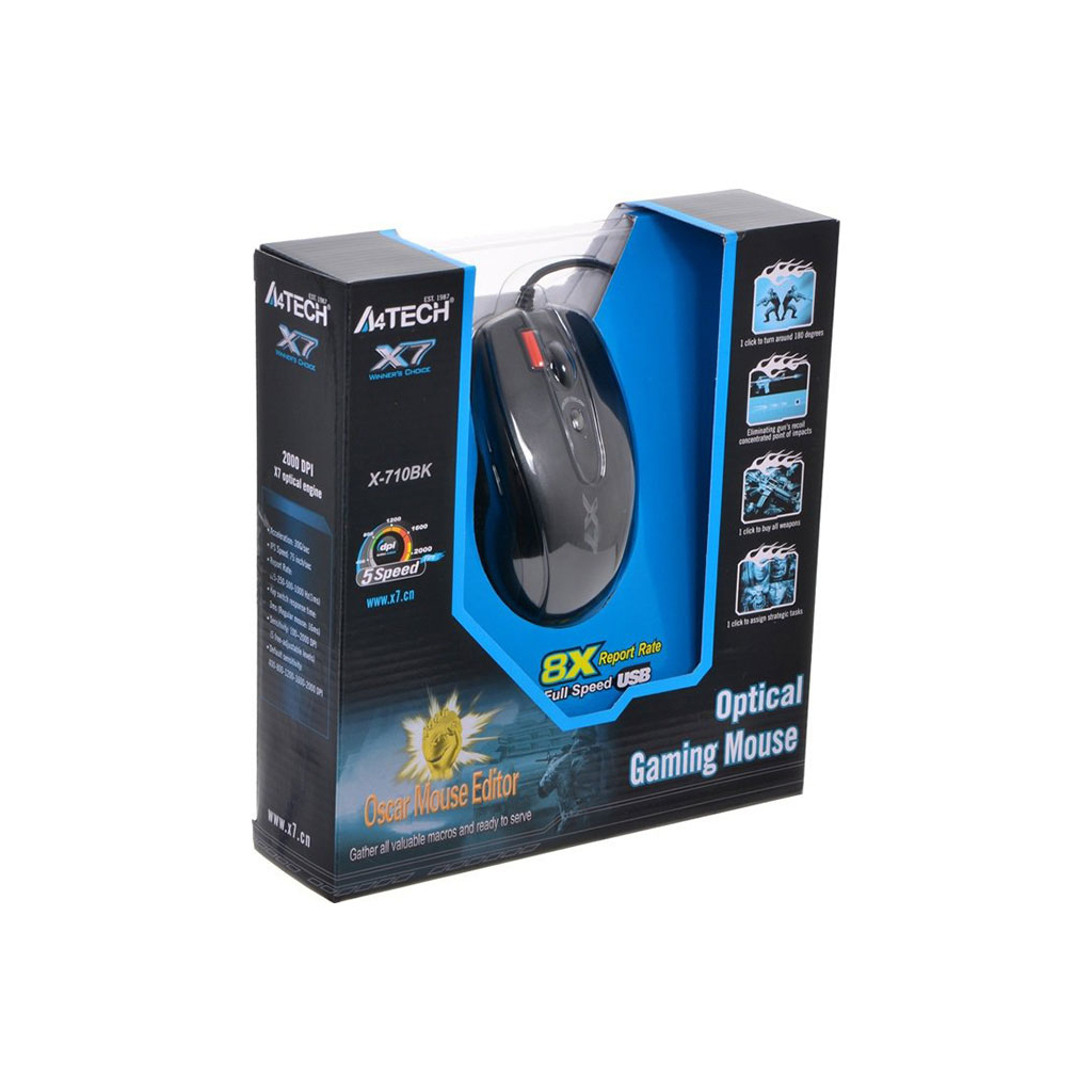 Мишка A4Tech X-710BK black (4711421757874)