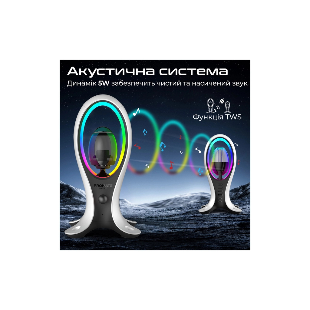 Акустична система Promate Alpha-X USB Black (alpha-x)